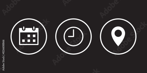 location, place and time icon