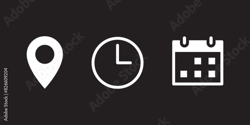 location, place and time icon