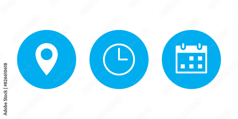 location, place and time icon location, place and time icon