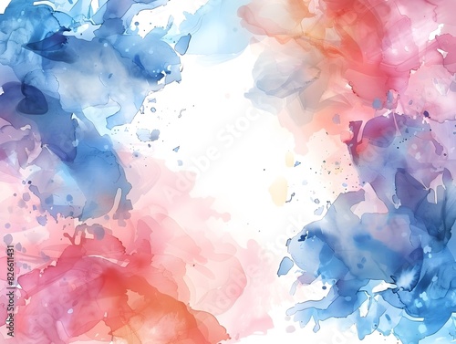 Soft Watercolor Gradient Frame with Delicate Hues for Creative Projects