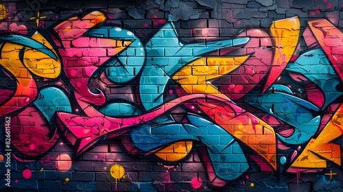 Vibrant Graffiti Frame with Urban Edgy Backdrop for Street Art Projects and Creative Designs