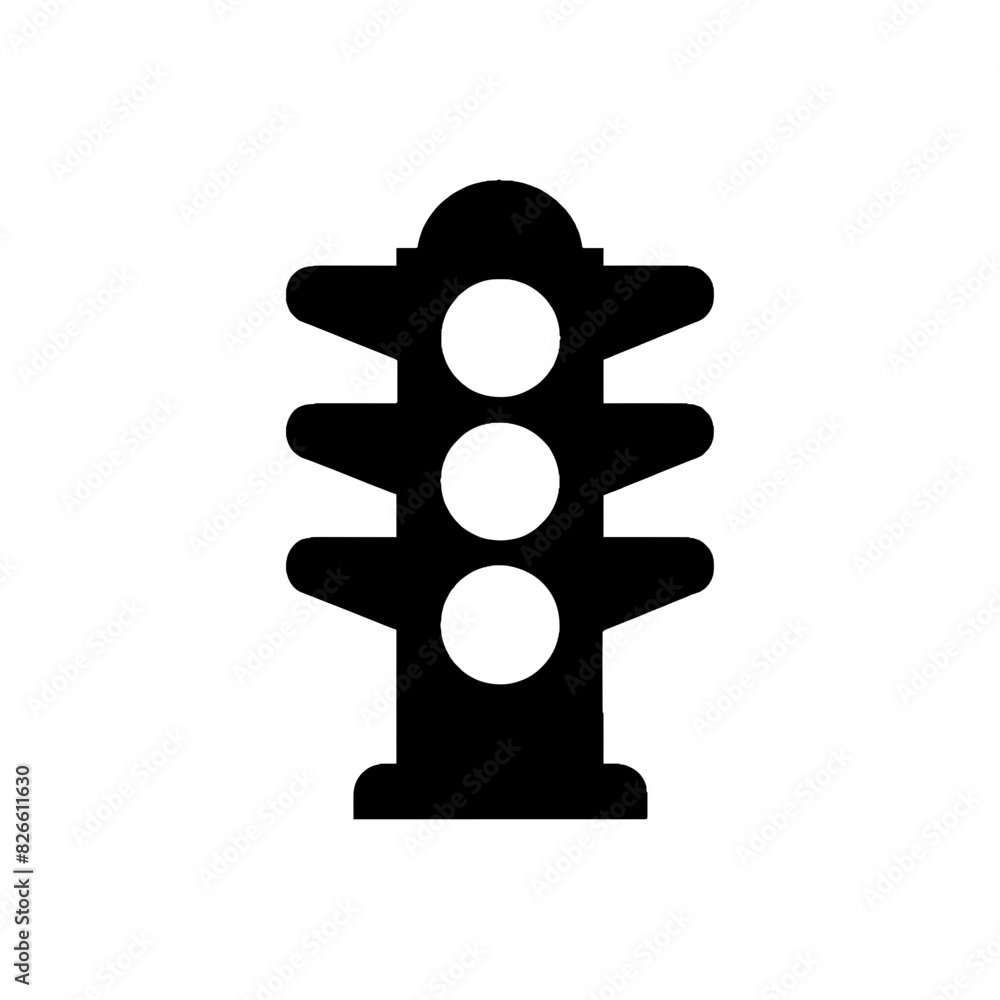 Traffic Light Vector Icon Illustration On A Transparent Background
