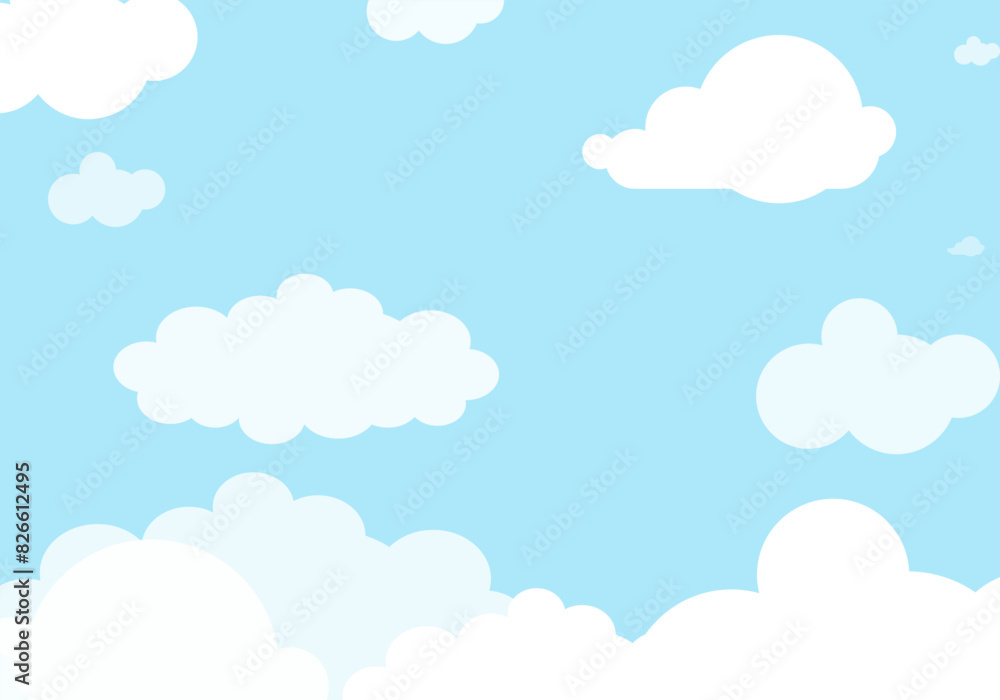 Cloud and Sky background, pastel paper cut design vector Cloud and Sky background, pastel paper cut design vector