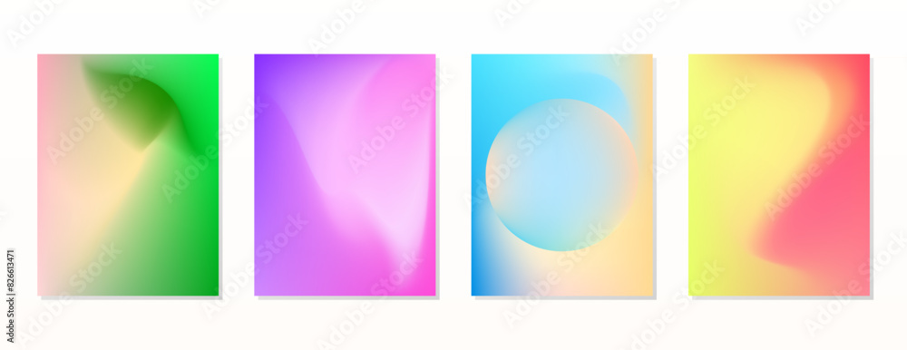 SET SOFT GRADIENT LIQUID COLOR. POSTER BACKGORUND DESIGN VECTOR TEMPLATE GOOD FOR POSTER, WALLPAPER, COVER, FRAME, FLYER, SOCIAL MEDIA, GREETING CARD