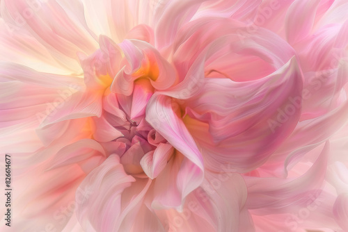 Ethereal Pink Flower Close Up Soft Petals with Delicate Lighting in Pastel Hues © smth.design