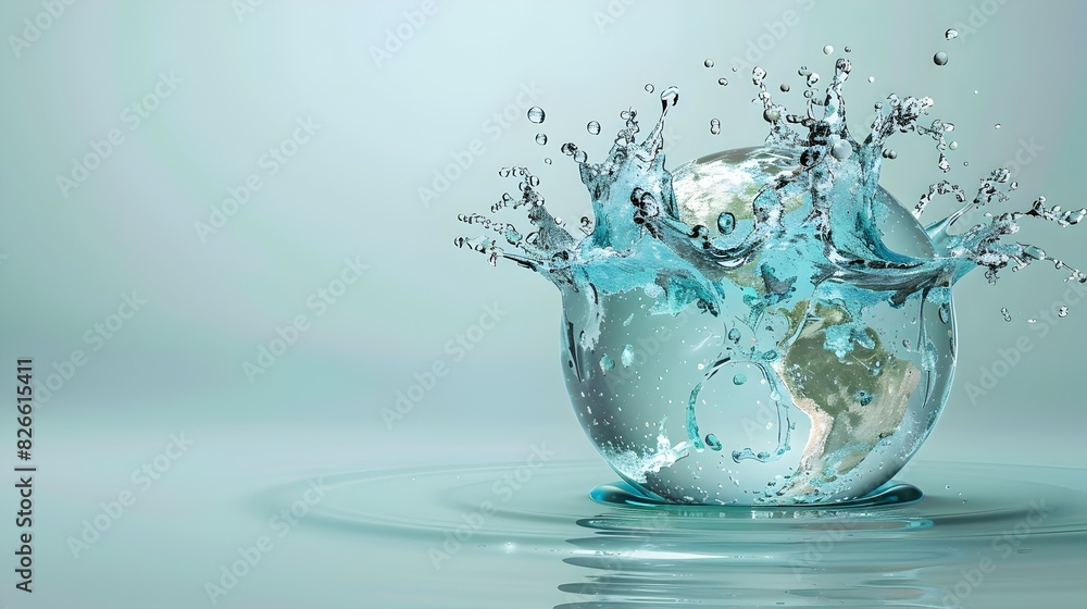 A mesmerizing image of Earth splashing into water, creating ripples and droplets, symbolizing the planet's connection to water and environmental themes.
A mesmerizing image of Earth splashing into water, creating ripples and droplets, symbolizing the planet's connection to water and environmental themes.