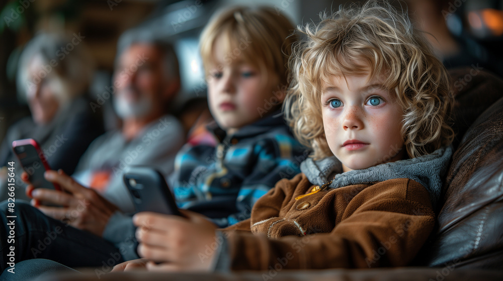 Fototapeta premium The concept of attachment phone addiction is a problem