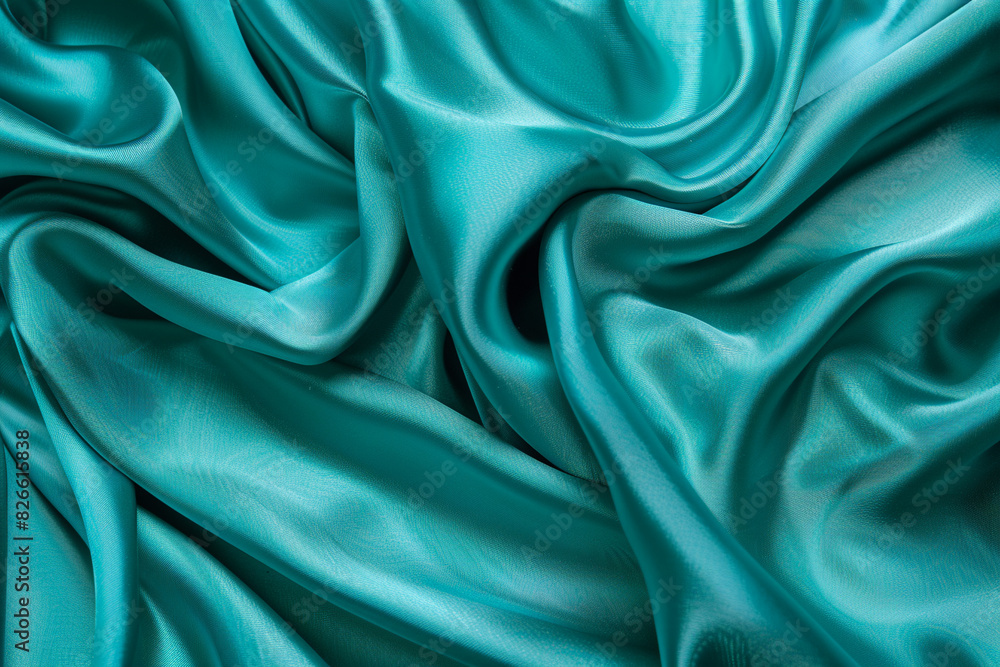 Fototapeta premium Elegant silk fabric texture abstract, silky waves. Smooth textile background, elegance luxurious design