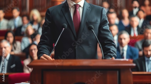 Obraz na płótnie Professional involved in politics holding public office w salonie