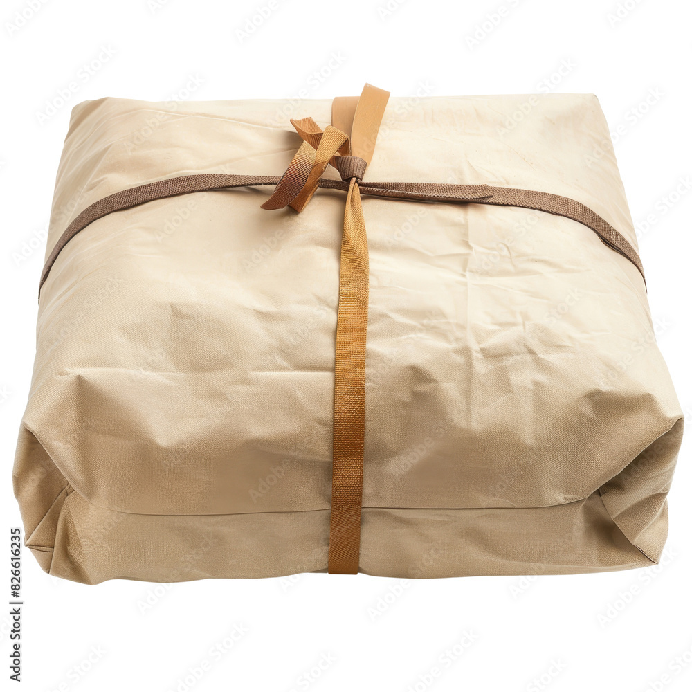 Wrapped Gift Box with Bow on White Background Wrapped Gift Box with Bow on White Background