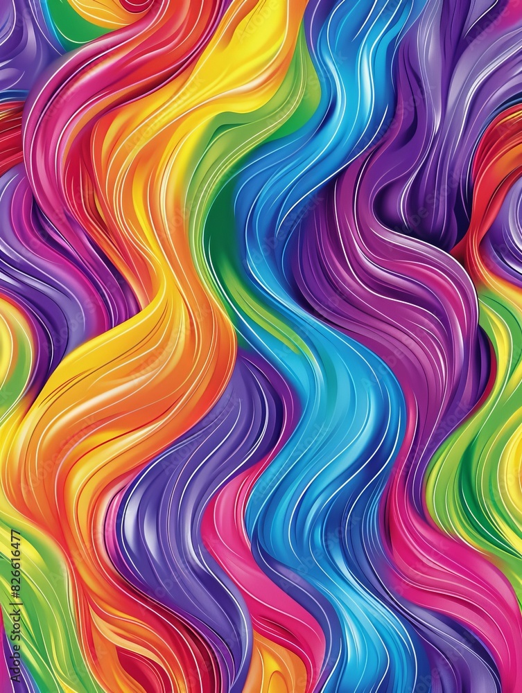 On the first day of summer, vibrant waves danced with abstract patterns along the shore On the first day of summer, vibrant waves danced with abstract patterns along the shore