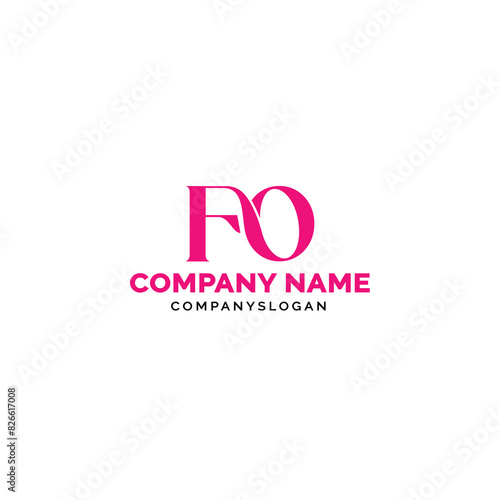 Letter FO logo design, vector logo design, illustration 