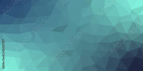Abstract triangular Light BLUE vector shining template. Vector polygon geometrical crystal, design, diamond, digital, element, futuristic design with gradient.