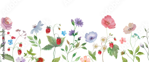 watercolor, floral, wallpaper, flowers, background, thank you, card, design, decoration, summer, spring, meadow, wildflower, illustration, texture, abstract, flora, poster, colorful, trendy, anniversa