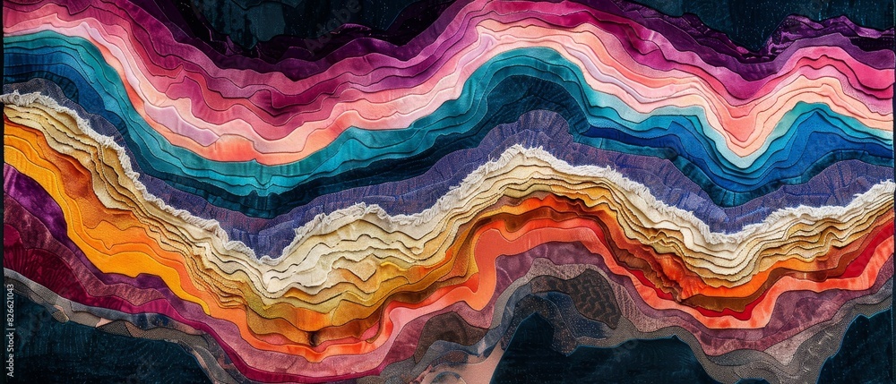 Summer beach, swirling patterns, vibrant hues Summer beach, swirling patterns, vibrant hues