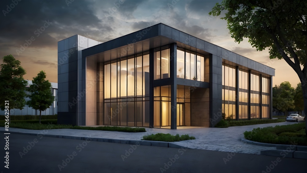 Modern Small Office Building Modern Small Office Building