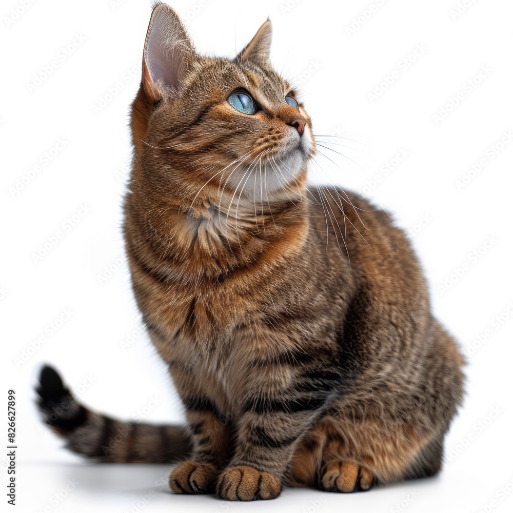 Obraz premium A Cat With Blue Eyes Sitting Down