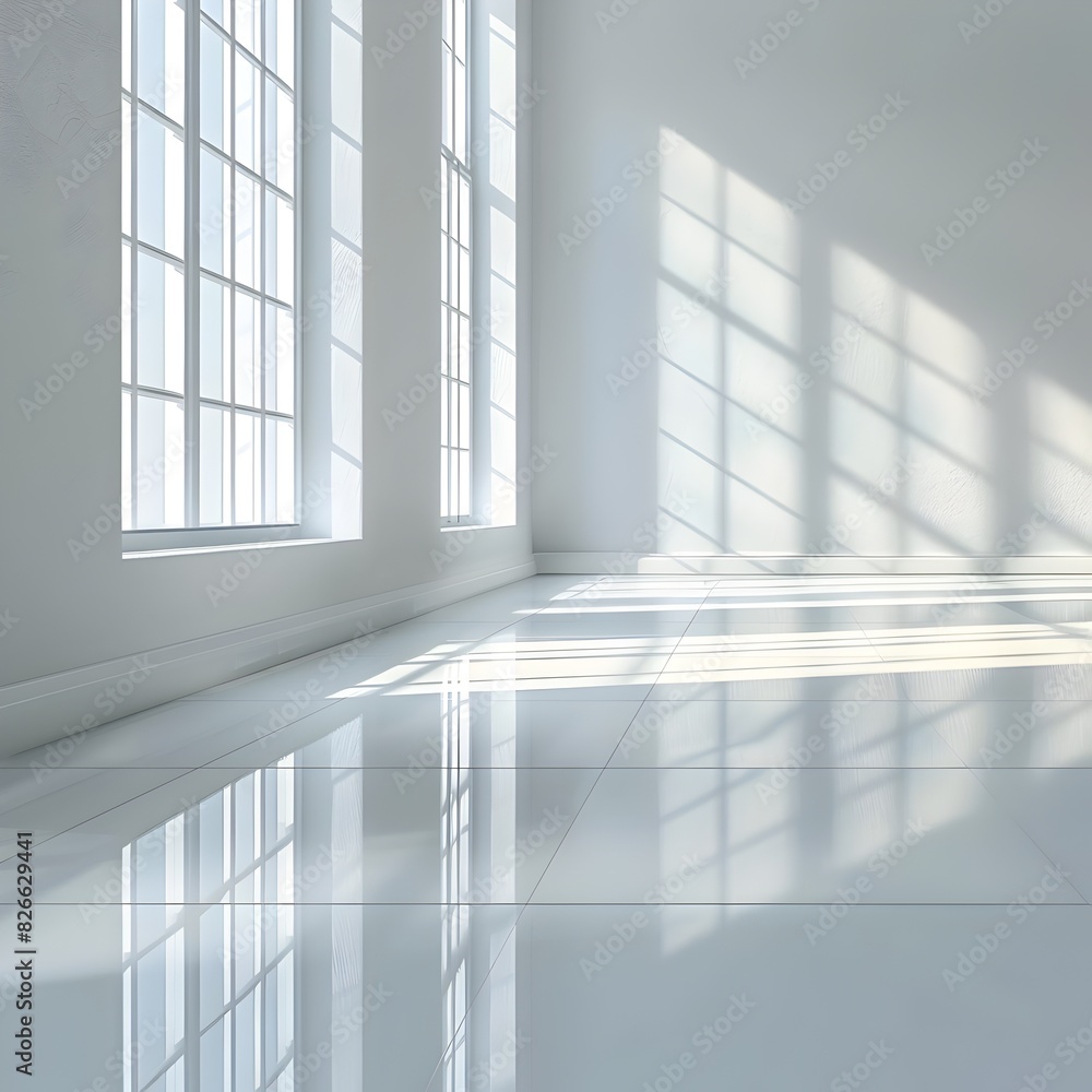 Obraz premium Bright and Spotless White Surface with Captivating Light Reflections for Minimalist Design Backdrop