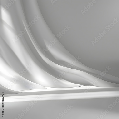 Elegant White Backdrop for Sophisticated Product Presentation and Advertising Concepts