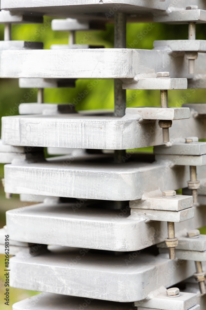 Steel weight detail of the lookout tower