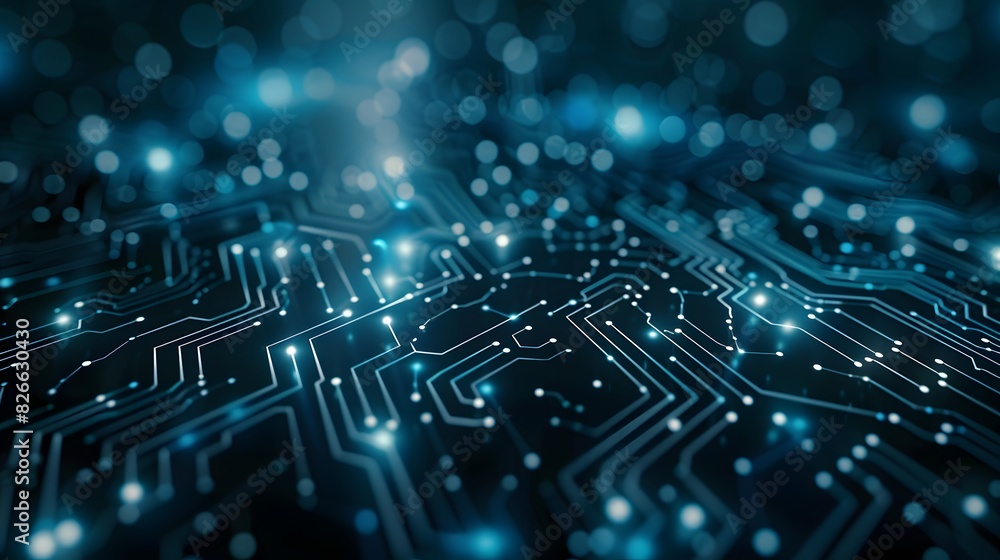 Digital abstract background with interconnected circuits and nodes, ideal for illustrating tech processes, neural networks, and artificial intelligence concepts Digital abstract background with interconnected circuits and nodes, ideal for illustrating tech processes, neural networks, and artificial intelligence concepts