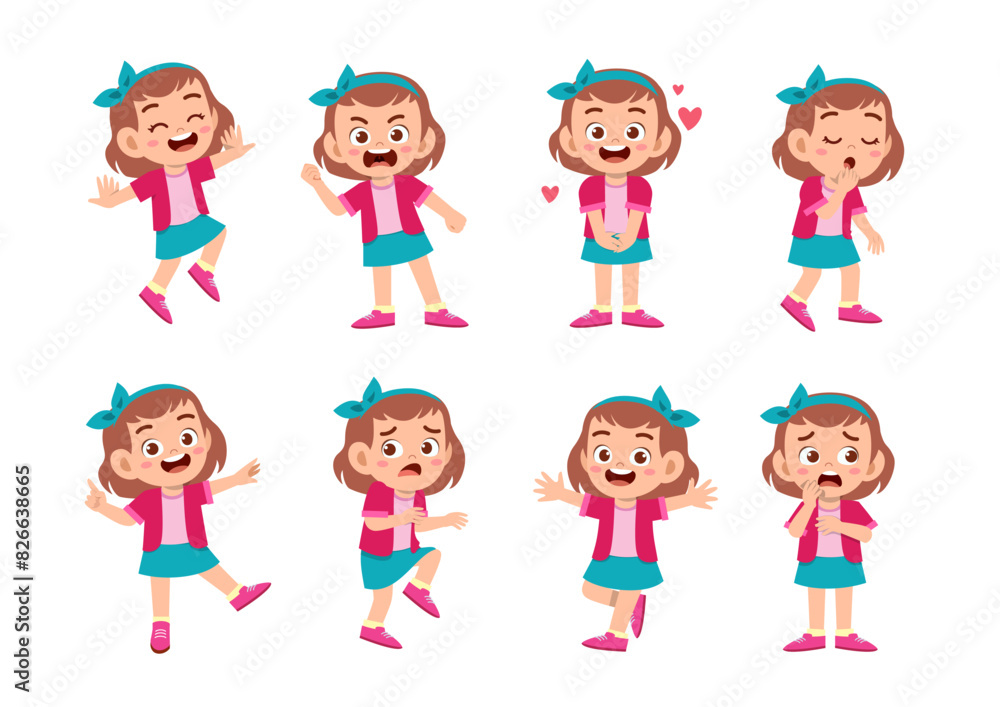 All kinds of children's expression vector illustrations