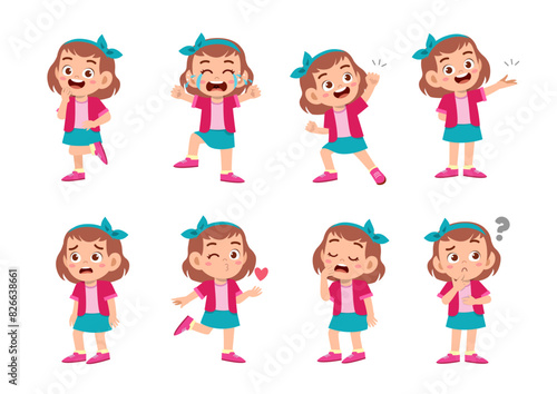 All kinds of children s expression vector illustrations