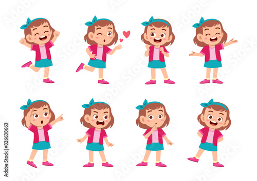 All kinds of children s expression vector illustrations
