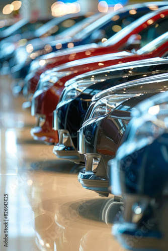 Car showroom. Sale of new and used cars