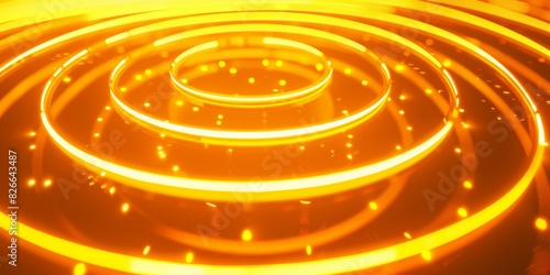 qradient backqround, there is a circularspiral vortexicon with circular halos and abstractlighting effects, bright and vibrant colors, simpledesign,technological atmosphere and futuristic photo