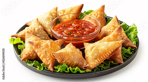 mini triangle  samsa samosa made using patti or strip, popular home made snack from India arabic 