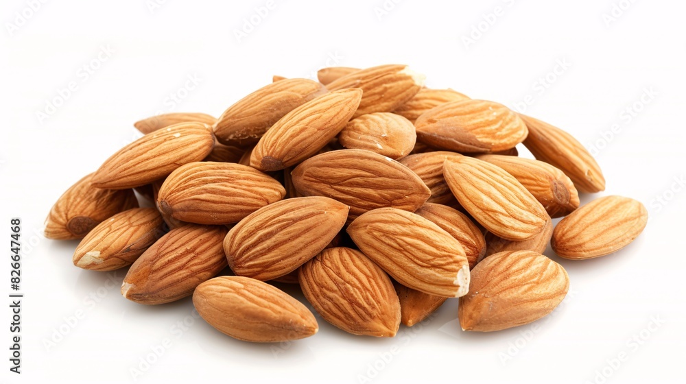 Almond isolated. Almonds on white background Almond isolated. Almonds on white background