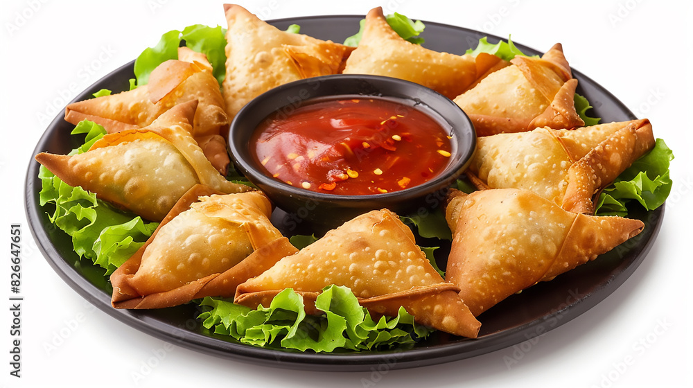 mini triangle samsa samosa made using patti or strip, popular home made snack from India arabic mini triangle samsa samosa made using patti or strip, popular home made snack from India arabic