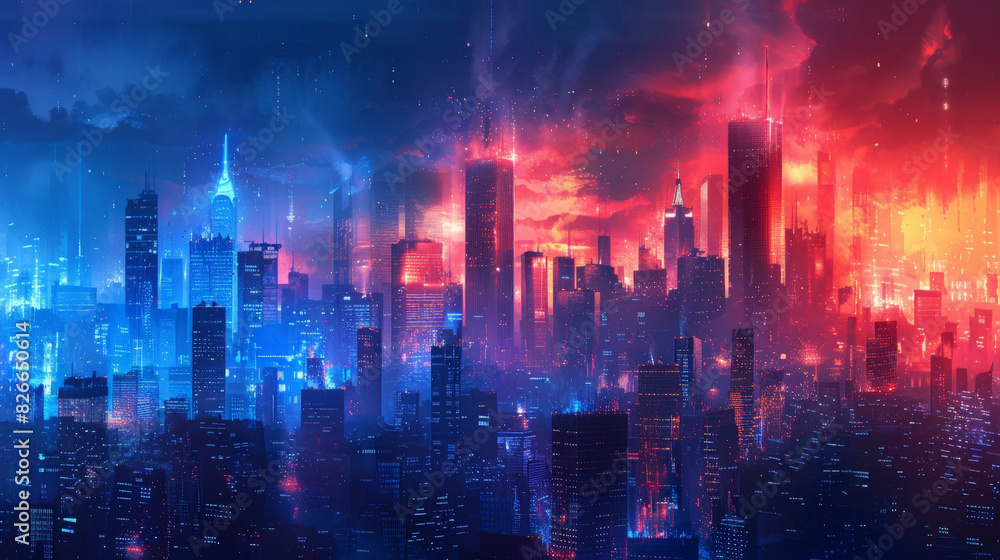 cover background inspired by urban and industrial themes, dynamic cityscape, skyline, or industrial settings that capture the energy and vibrancy of urban environments. 