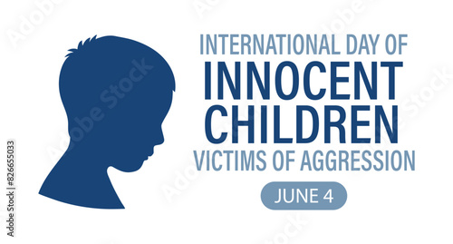 International Day of Innocent Children Victims of Aggression. Crying baby. Template, background, banner, card, poster