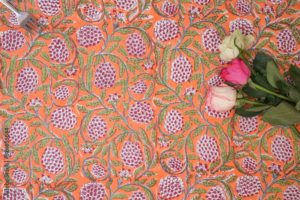 Table top cloths traditional design crop image Table top cloths traditional design crop image