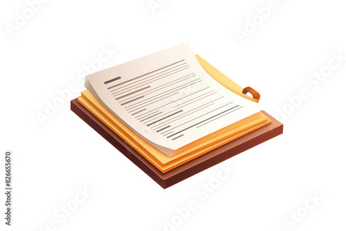 Paper Icon Isolated On Transparent Background PNG.