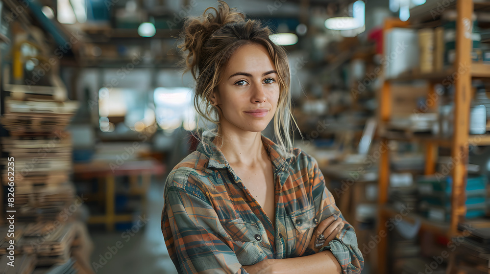 portrait of a person in a warehouse portrait of a person in a warehouse