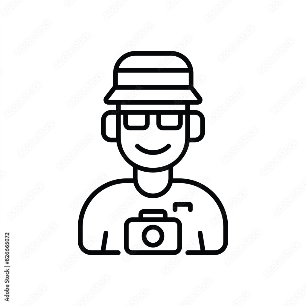 Tourist vector icon