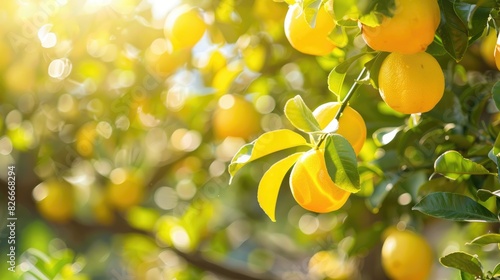 Yuzu tree nearing harvest emits delightful fragrance