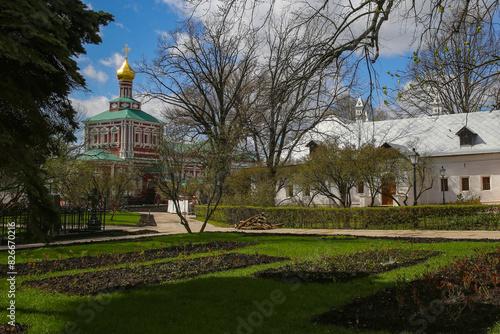 Novodevichy convent in spring. Moscow. Russia. April, 16, 2024. photo