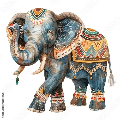 Elephants cartoon Bohemian