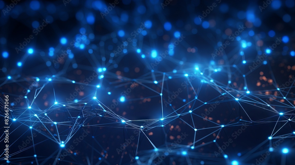 Abstract cyber network with artificial neurons grid and global data connections – technology background illustration
Abstract cyber network with artificial neurons grid and global data connections – technology background illustration
