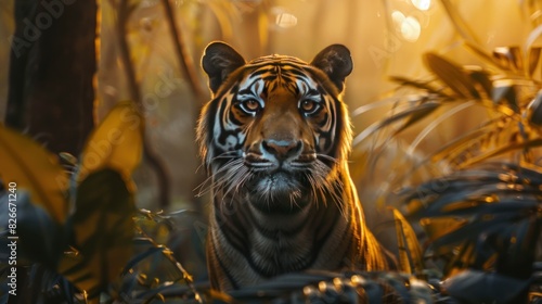 A tiger in the wild