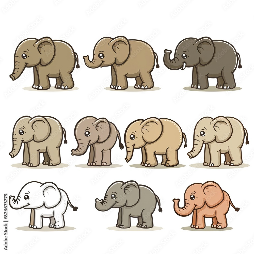 Fototapeta premium Elephants Minimalist