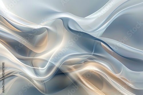 Wallpaper Mural Elegant and sophisticated abstract satin waves background with flowing. Silky. Smooth. And graceful digital illustration in luxury neutral colors. Perfect for modern. Contemporary Torontodigital.ca