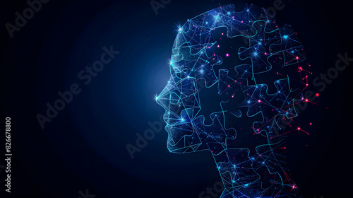 Creative Brainstorming Abstract Representation of a Human Head with Colorful Blocks and Splashes Symbolizing Innovative Thinking and Cognitive Processes Wallpaper Digital Art Poster Brainstorming Map 