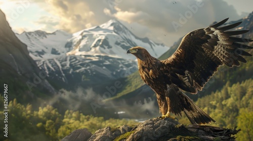 an eagle in the wild photo