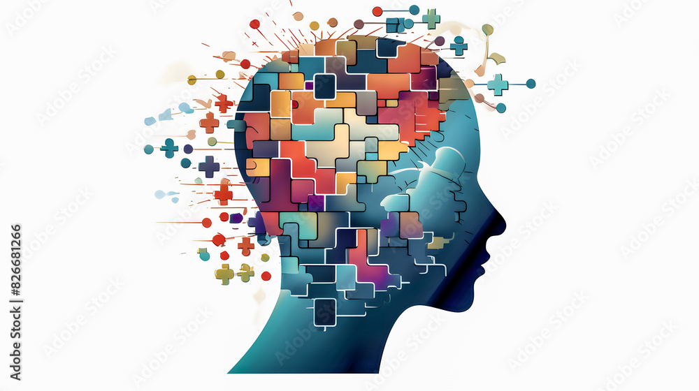 Creative Brainstorming Abstract Representation of a Human Head with Colorful Blocks and Splashes Symbolizing Innovative Thinking and Cognitive Processes Wallpaper Digital Art Poster Brainstorming Map Creative Brainstorming Abstract Representation of a Human Head with Colorful Blocks and Splashes Symbolizing Innovative Thinking and Cognitive Processes Wallpaper Digital Art Poster Brainstorming Map