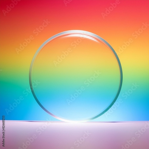 Iridescent Rainbow Product Photography Platform Mockup